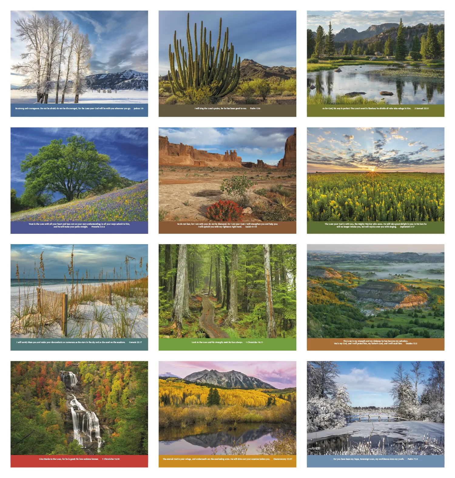 Everlasting Word Spiral Calendar Bible Verses - 18.5 x 11 in - product view 18