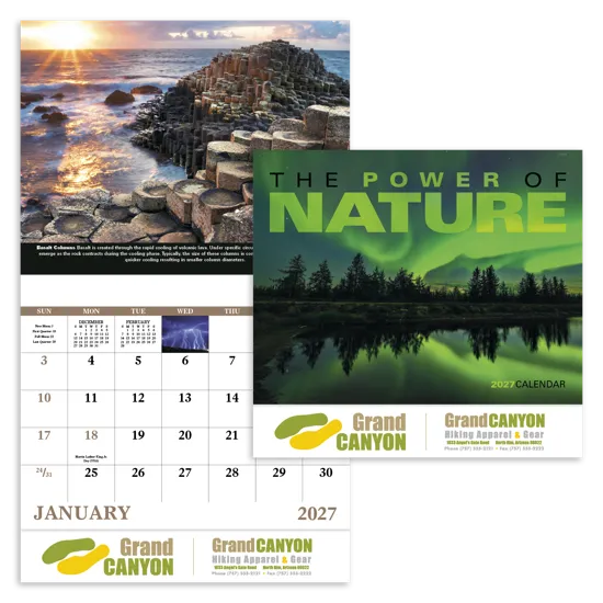 Nature Phenomena Wall Calendar Stapled FSC - 19 x 11 in
