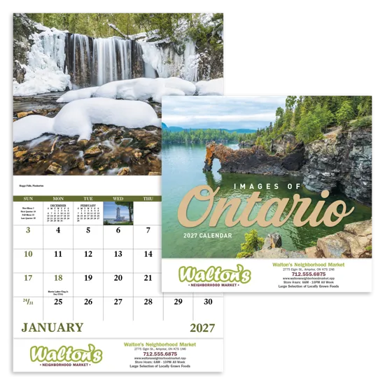 Ontario Scenery Wall Calendar Stapled FSC - 19 x 11 in