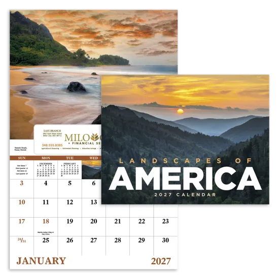 Landscapes America Window Calendar FSC Paper - 17.25 x 11 in