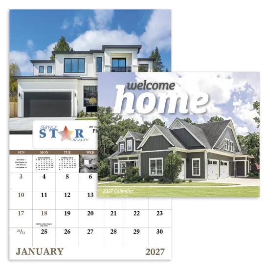 Welcome Home Window Calendar Real Estate FSC - 17.25 x 11 in