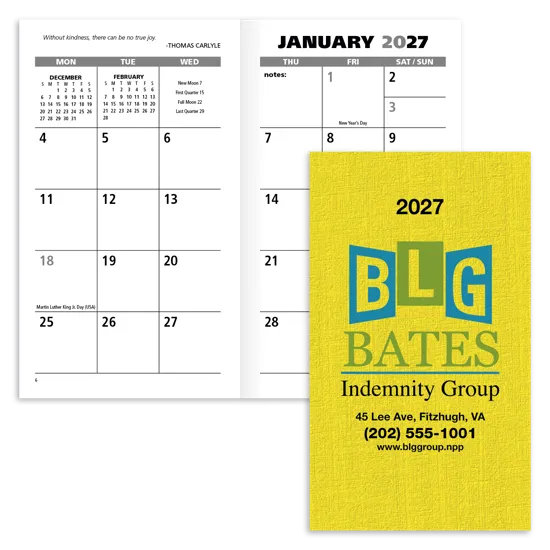 Monthly Pocket Planner Value FSC Vertical Grid - 6 x 7 in