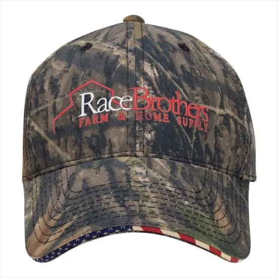 Camo Patriotic Cap - promotional product with custom logo