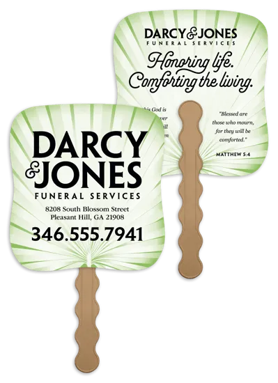 Custom Hand Fan Palm Leaf Pattern Paper - 7.75 x 7.5 in