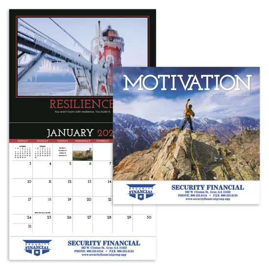 Motivation Wall Calendar Inspirational Quotes - 19 x 11 in
