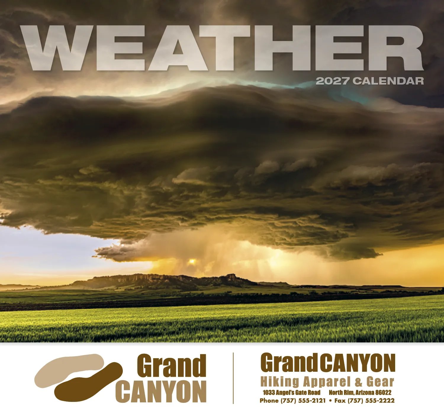 Weather Almanac Wall Calendar Phenomena FSC - 19 x 11 in - product view 2