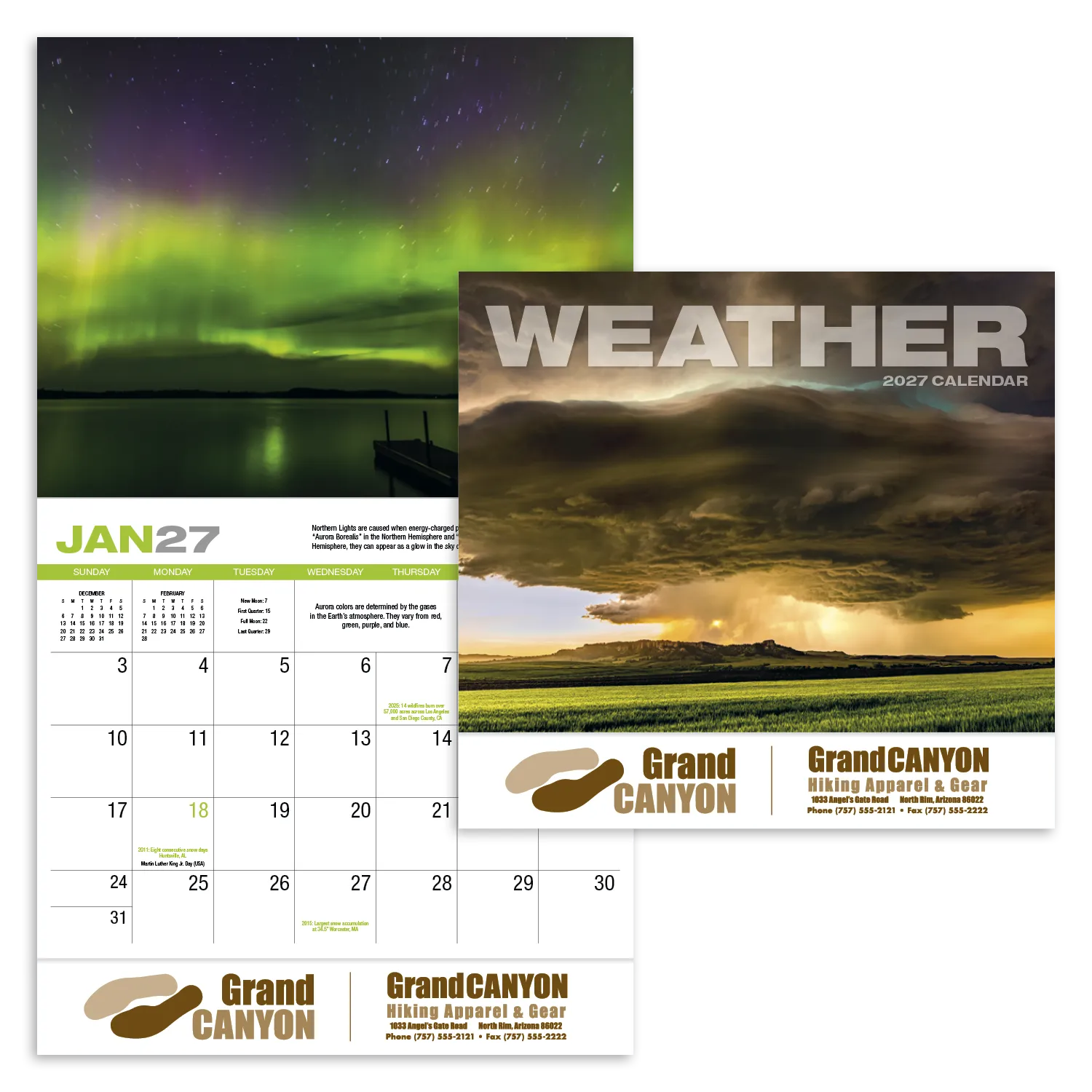 Weather Almanac Wall Calendar Phenomena FSC - 19 x 11 in - product view 17