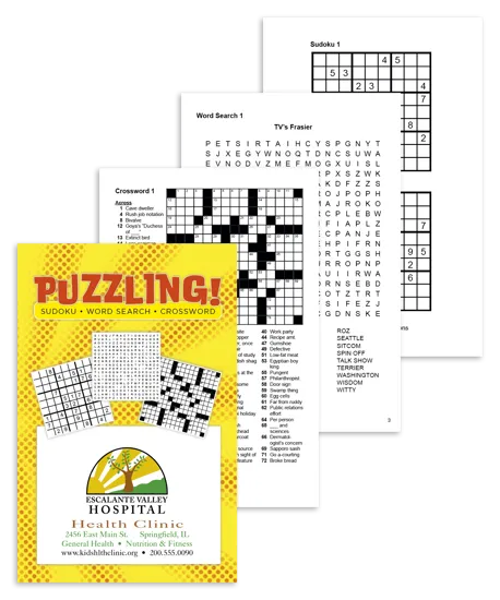 Puzzling Activity Book Crosswords Sudoku - 9.3 x 13 in