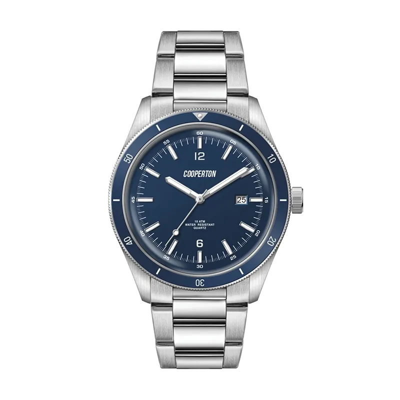 Stainless Steel Watch Blue Rotating Bezel - 41mm - product view 2