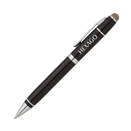 Ballpoint Pen with Stylus Aluminum Conductive Fiber - 5.5 in