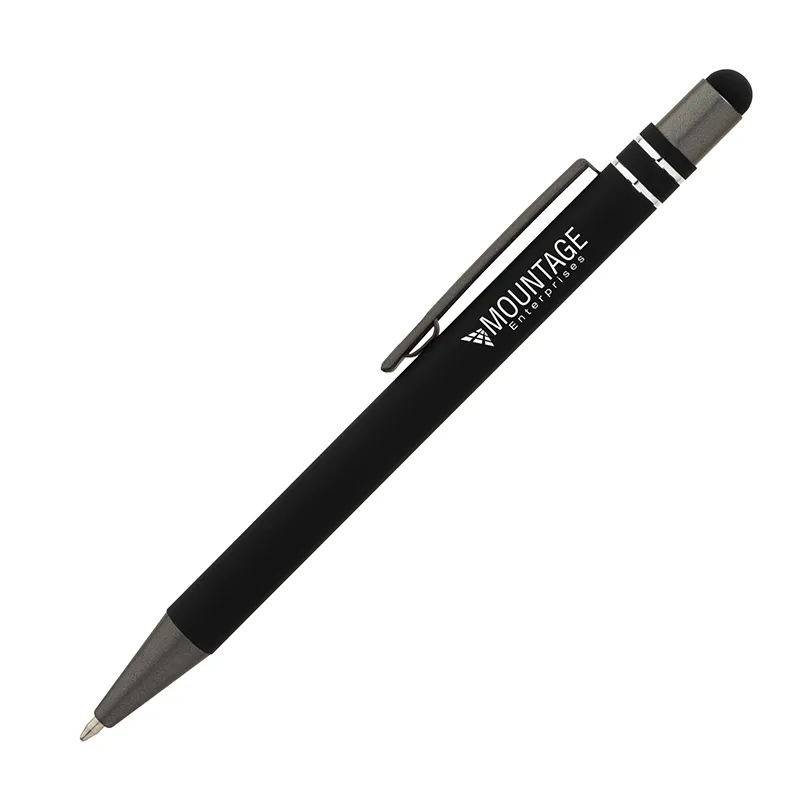 Pen Aluminum Soft-Touch Ballpoint with Stylus - 5.13 in