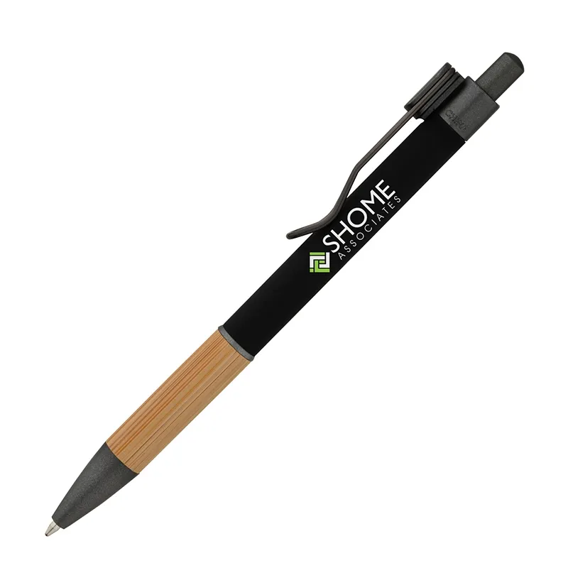 Pen Aluminum Ballpoint with Bamboo Grip - 5.38 in