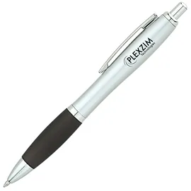 Ballpoint Pen Plunge-Action Matte Silver Chrome