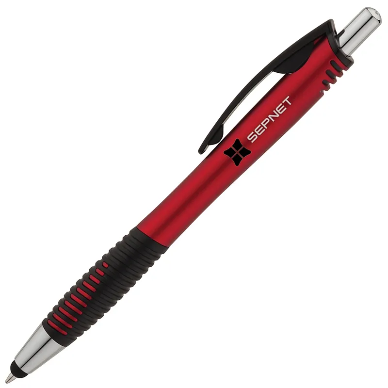 Ballpoint Pen Stylus Metallic Barrel Textured Grip