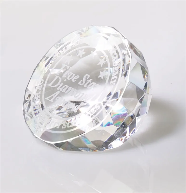 Crystal Award Flat Cut Diamond Shape - 2.75 in