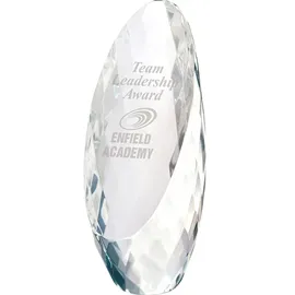 Crystal Award Diamond-Cut Egg Shape - 6.63 in