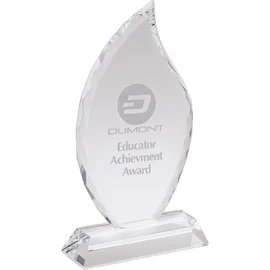 Crystal Flame Award Diamond-Cut with Beveled Base - 8.5 in