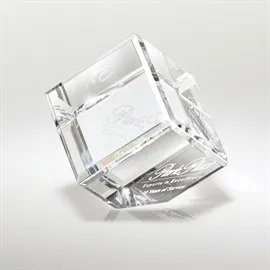 Crystal Corner Block Award Small - 2.38 in