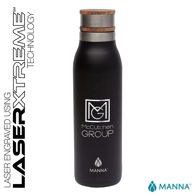 Insulated Water Bottle Stainless Steel Acacia Lid - 18 oz