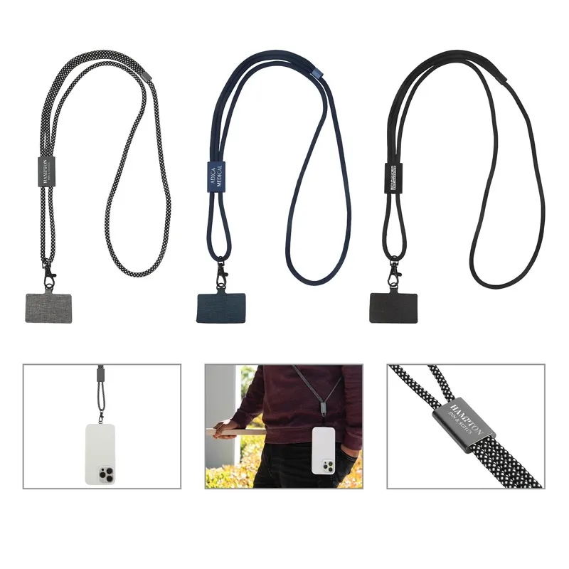 Phone Lanyard Adjustable RPET Recycled - 47 1/4 in - product view 8