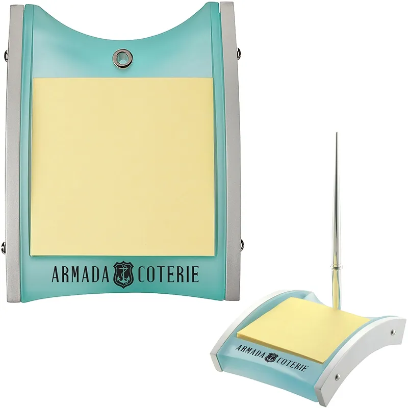 Memo Pad Pen Holder Acrylic Desktop Organizer