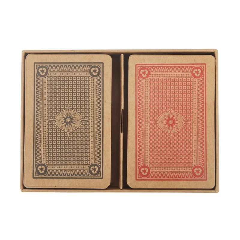 Playing Card Set Kraft Paper 2-Pack Cardboard Box - product view 2