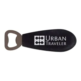 Bottle Opener Leatherette Handle Zinc Alloy - 5 1/2 in