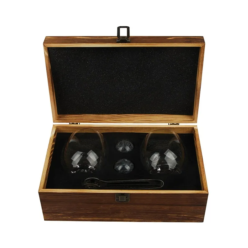 Whiskey Glasses Set with Steel Stones - 5 Piece - product view 4
