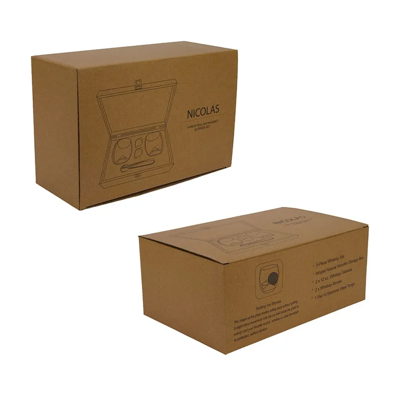 Whiskey Glasses Set with Steel Stones - 5 Piece - product view 8