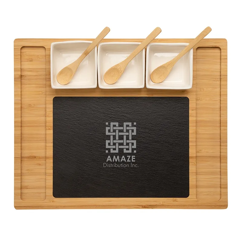 Bamboo Cheese Set with Storage Drawers - 12 Piece