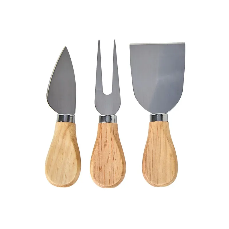 Cheese Board Set Bamboo with Steel Tools - 4 Piece - product view 3