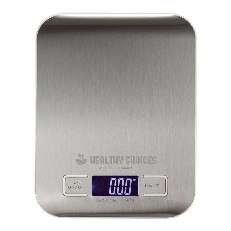Digital Food Scale Stainless Steel Surface - 11 lb