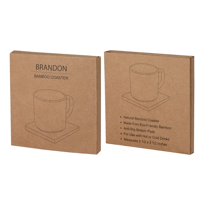 Coaster Bamboo Square with Protective Feet - 3.5 in - product view 6