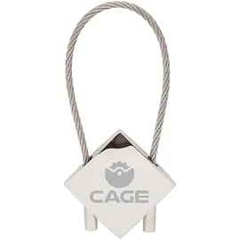 Custom Keychains Chrome Cable Wire Square - 3 in