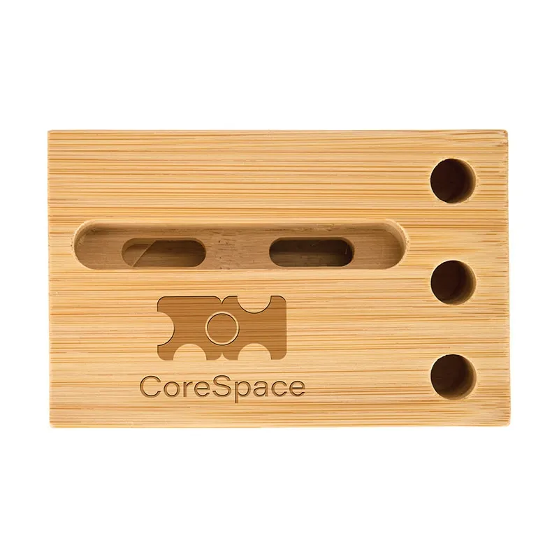 Phone Stand Bamboo Sound Amplifier with Pen Holes