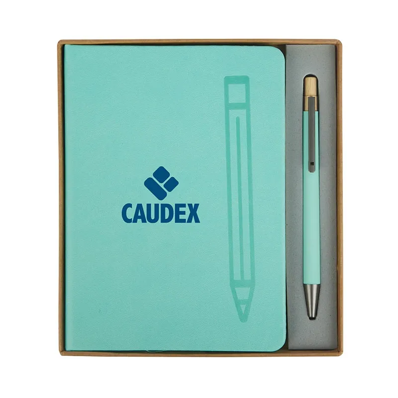 Journal Gift Set Magnetic Cover with Recycled Bamboo Pen