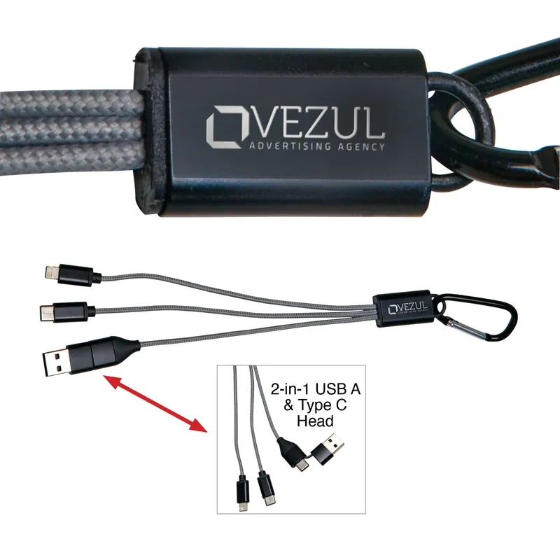 Charging Cable Set 4-in-1 with Aluminum Connectors