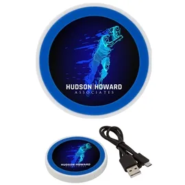 Wireless Charging Pad with Silicone Accent Ring - 2.75 in - product view 3