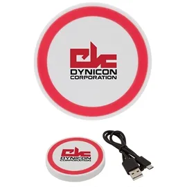 Wireless Charging Pad with Silicone Accent Ring - 2.75 in - product view 5