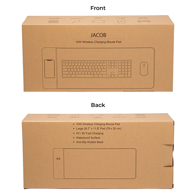 Wireless Charging Mouse Pad 10W Neoprene - 30 x 12 in - product view 7