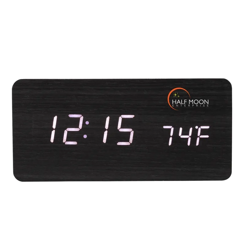 Wireless Charging Speaker Clock Wood 3W - 6 x 2.9 in