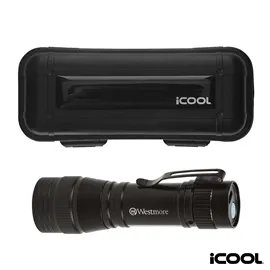 iCOOL Woodland Mini Rechargeable Tactical Flashlight - promotional product with custom logo