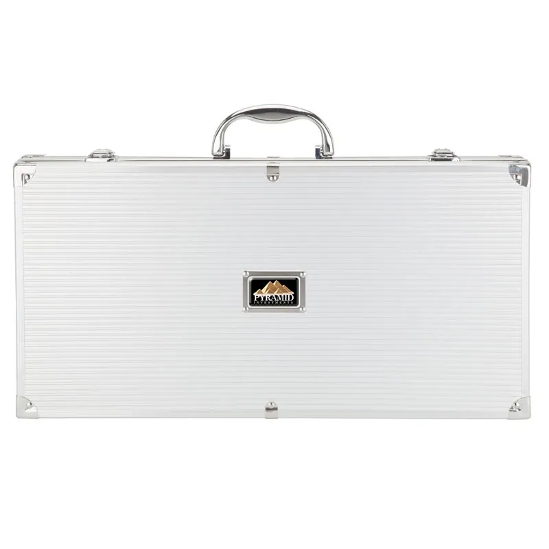 BBQ Tool Set with Steel Tools and Metal Case - 18 Piece