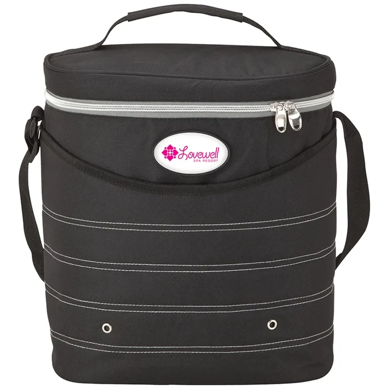 Oval Cooler Bag with Multiple Pockets - 16 Can