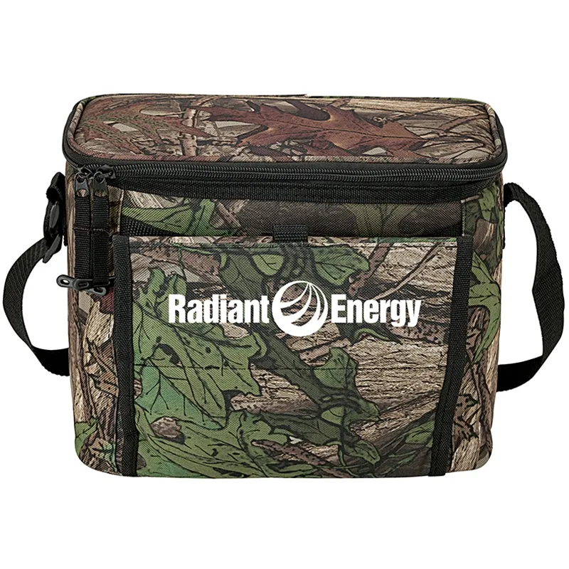 Camo Cooler Bag with Cup Holder - 12 Can