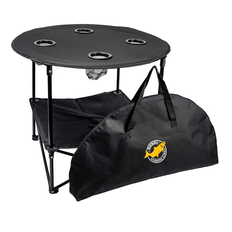 Portable Camping Table with Cup Holders - 28 in Diameter