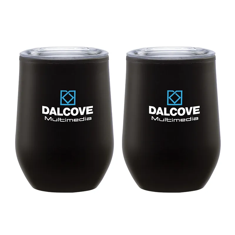Wine Tumbler Gift Set with Sipper Lids - 12 oz (2 Pack) - product view 13