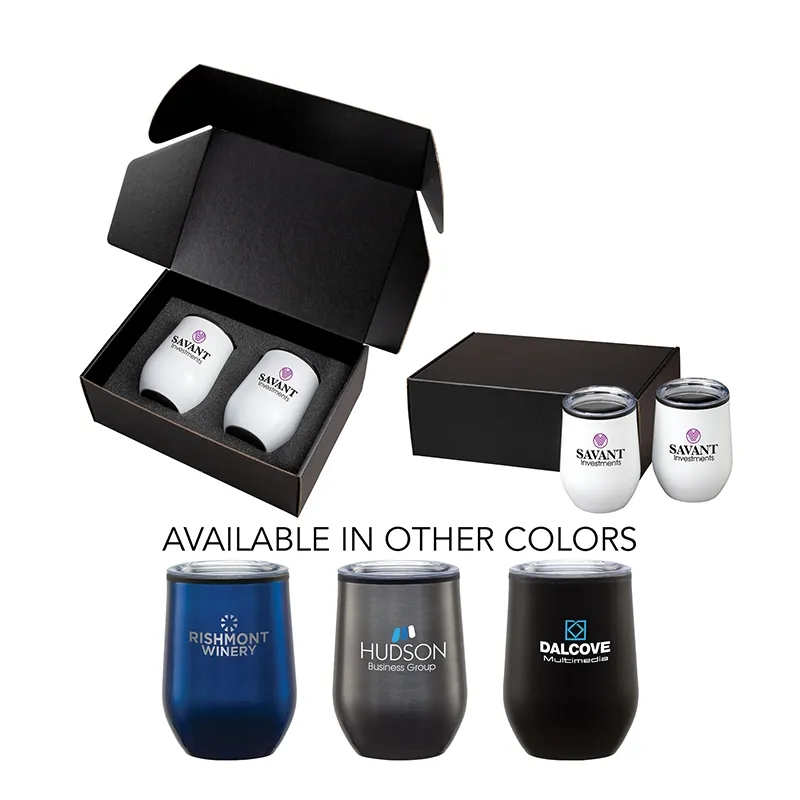 Wine Tumbler Gift Set with Sipper Lids - 12 oz (2 Pack) - product view 18