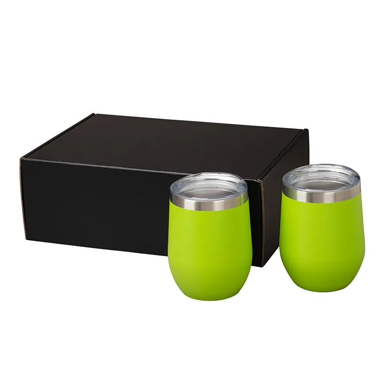 Insulated Wine Tumbler Gift Set Vacuum Sealed - 12 oz (2 Pack) - product view 5