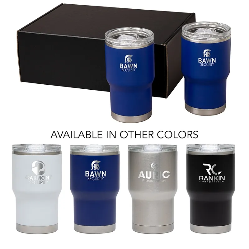 Insulated Tumbler Gift Set with Push-In Lids - 12 oz (2 Pack) - product view 23